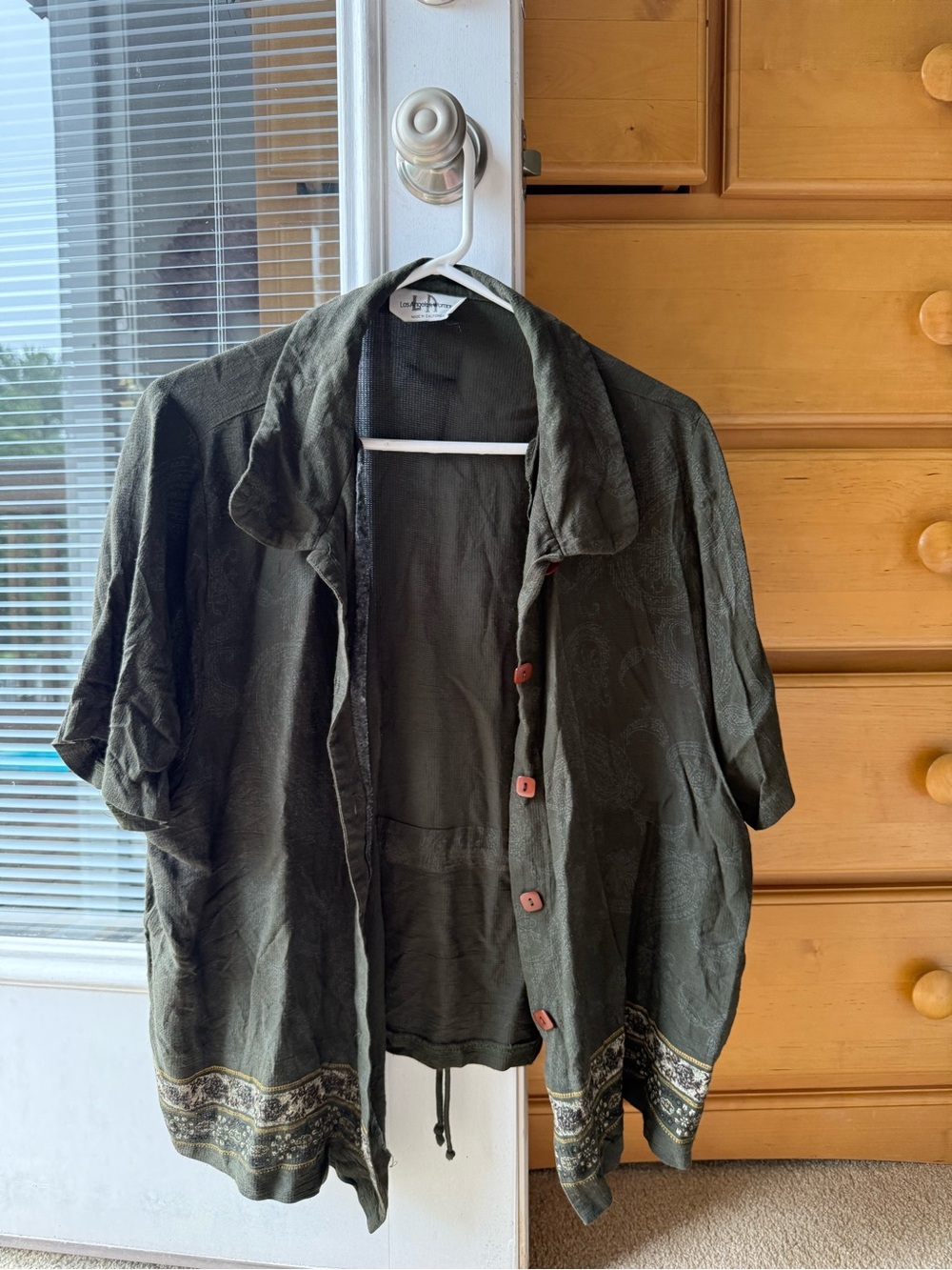 Lightweight Button-Down Shirt Jacket - Olive Green